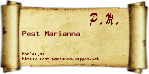 Pest Marianna névjegykártya